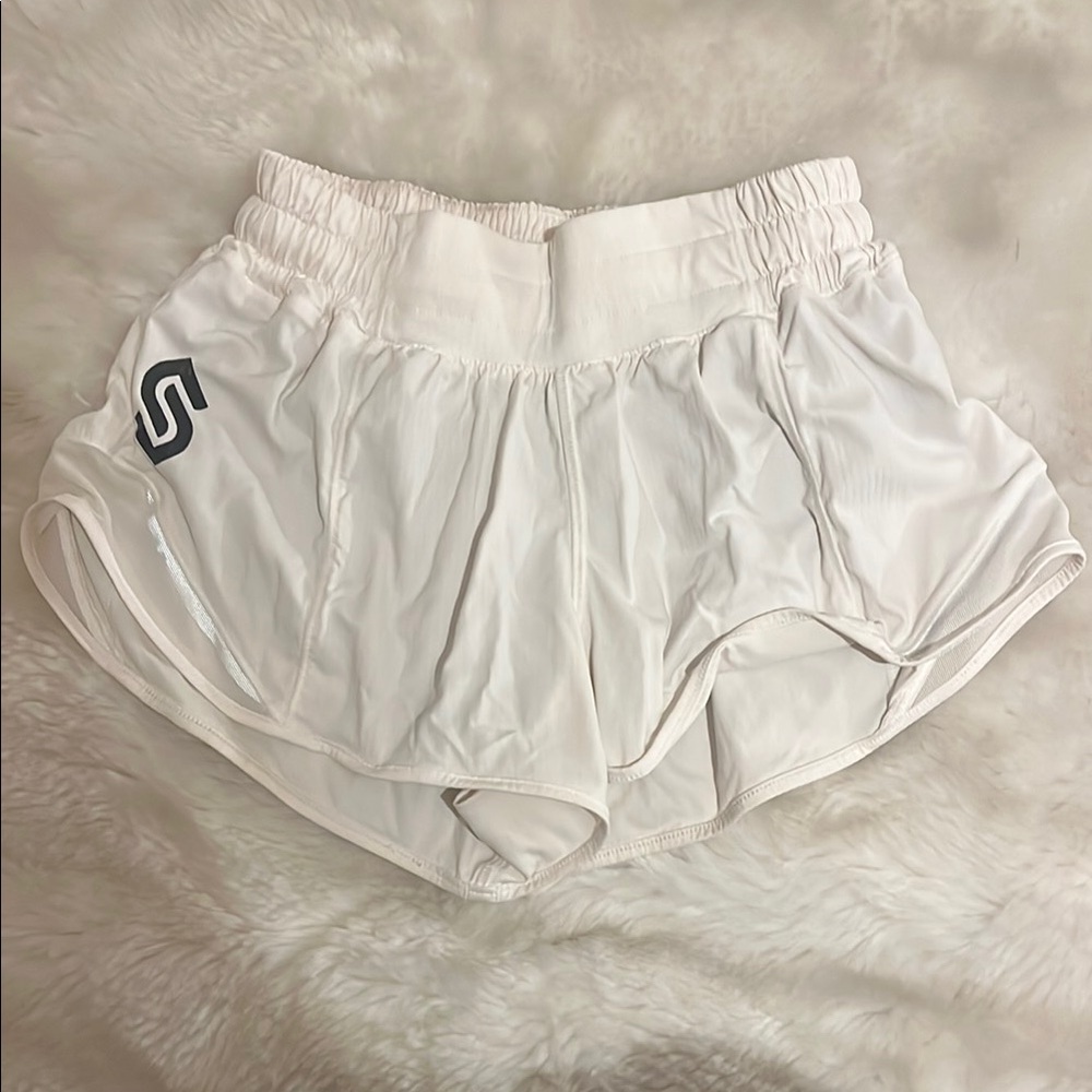 Lululemon White Hotty Hot Shorts